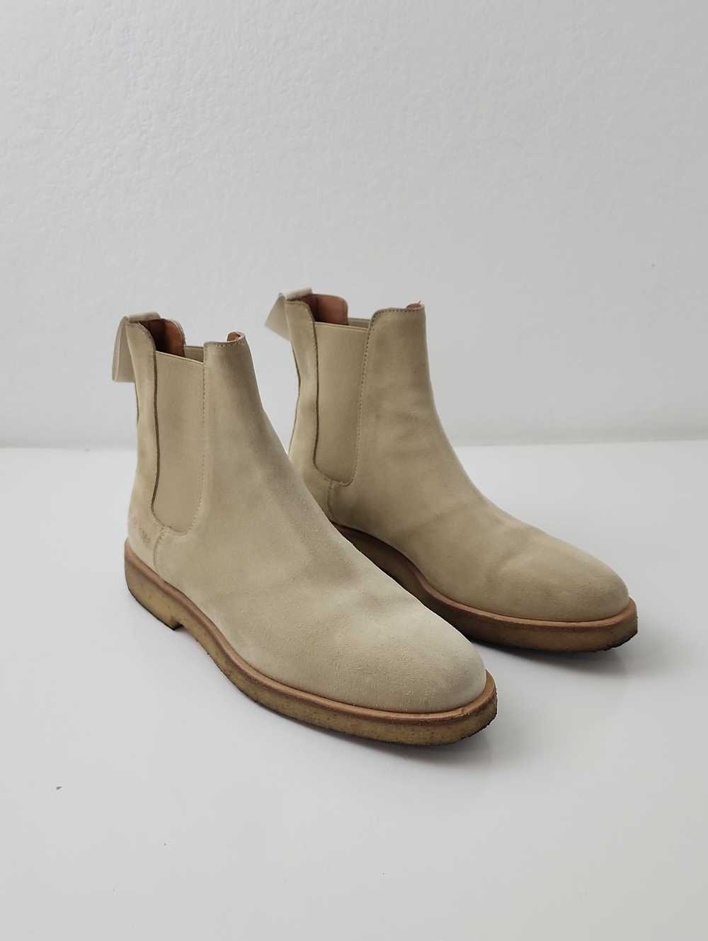 Woman By Common Projects Suede Chelsea Boots 3870 36 1302 Tan Size 36